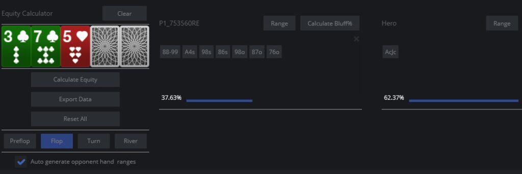 Equity Calculator DriveHud