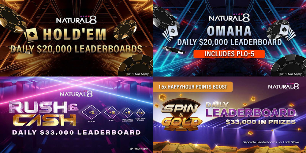 Natural 8 Daily Leader Boards