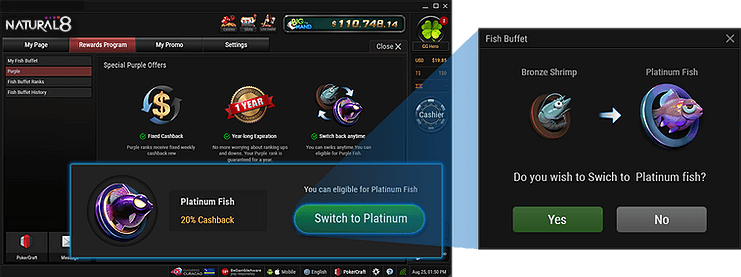 Switch Platinium Rank Natural 8